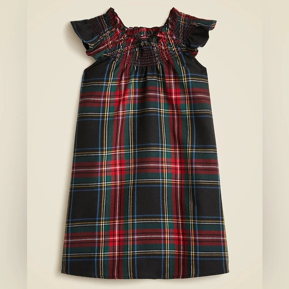 Crewcuts J.crew Girls' smocked flannel nightgown in tartan $69